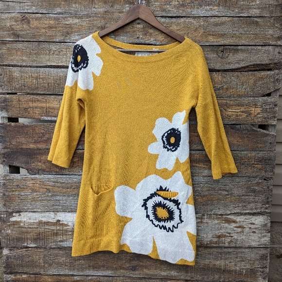 Anthro Field Flower Poppy Sweater Dress - Picture 2 of 8